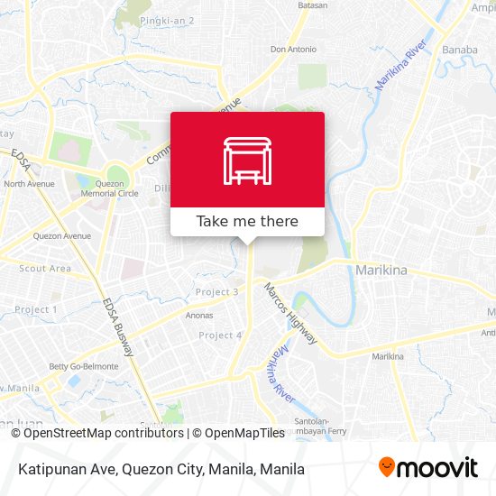 Katipunan Ave, Quezon City, Manila map