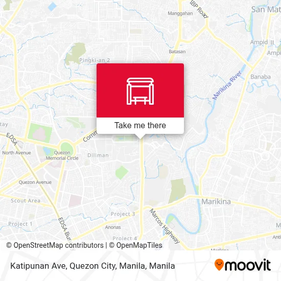 Katipunan Ave, Quezon City, Manila map