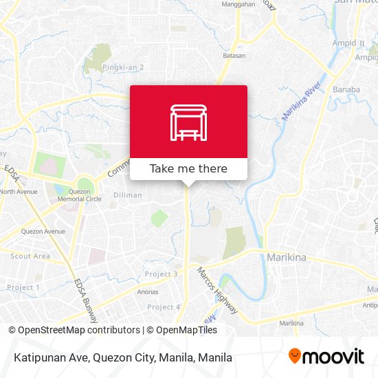 Katipunan Ave, Quezon City, Manila map