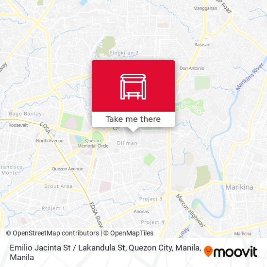 Emilio Jacinta St / Lakandula St, Quezon City, Manila map