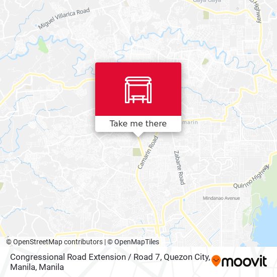 Congressional Road Extension / Road 7, Quezon City, Manila map