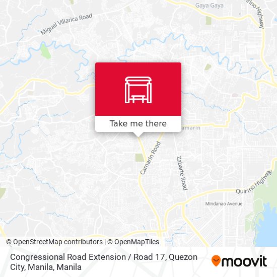 Congressional Road Extension / Road 17, Quezon City, Manila map