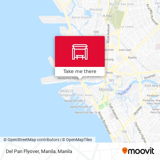 Del Pan Flyover, Manila map