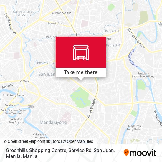 Greenhills Shopping Centre, Service Rd, San Juan, Manila map