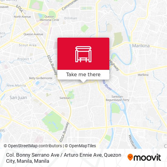 Col. Bonny Serrano Ave / Arturo Ennie Ave, Quezon City, Manila map