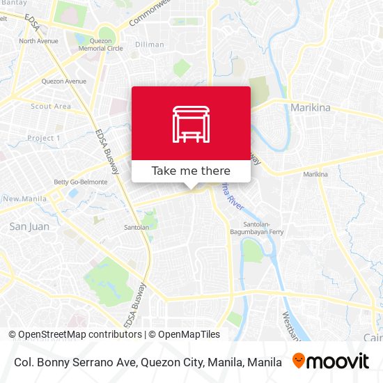 Col. Bonny Serrano Ave, Quezon City, Manila map