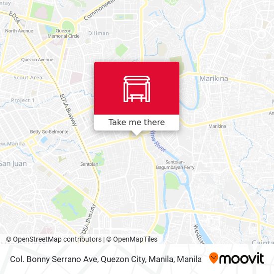Col. Bonny Serrano Ave, Quezon City, Manila map