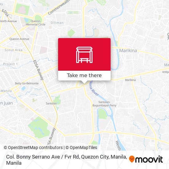 Col. Bonny Serrano Ave / Fvr Rd, Quezon City, Manila map