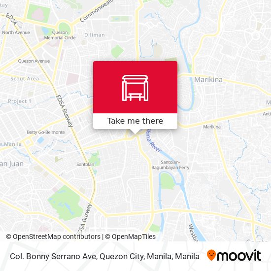 Col. Bonny Serrano Ave, Quezon City, Manila map