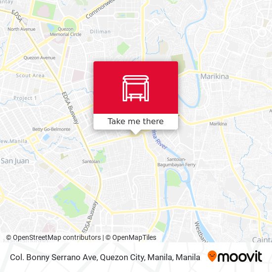 Col. Bonny Serrano Ave, Quezon City, Manila map