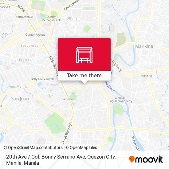 20th Ave / Col. Bonny Serrano Ave, Quezon City, Manila map