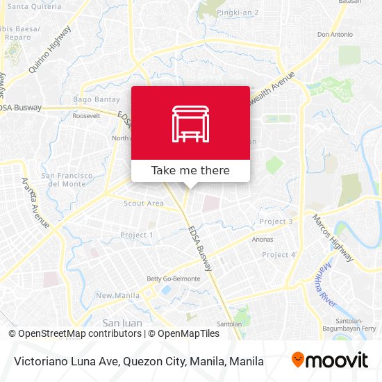 Victoriano Luna Ave, Quezon City, Manila map