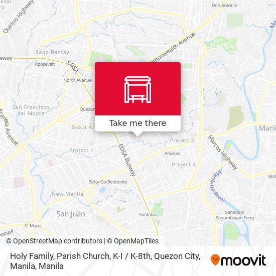 Holy Family, Parish Church, K-I / K-8th, Quezon City, Manila map
