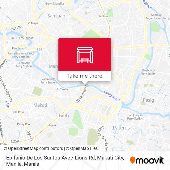 Epifanio De Los Santos Ave / Lions Rd, Makati City, Manila map