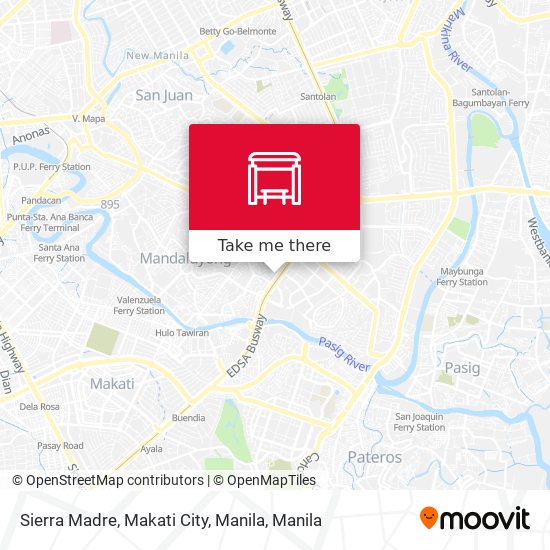 Sierra Madre, Makati City, Manila map