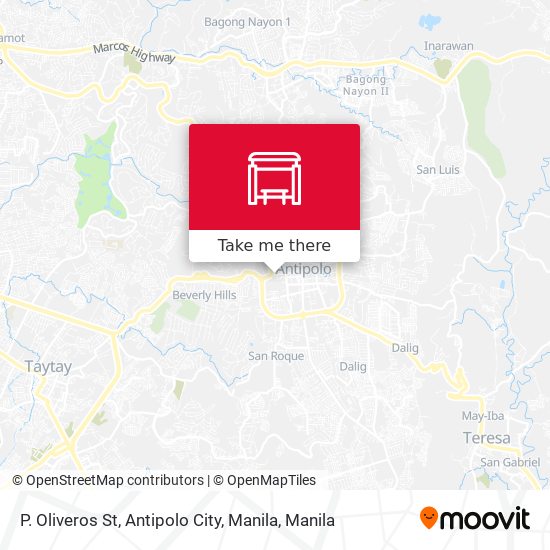 P. Oliveros St, Antipolo City, Manila map