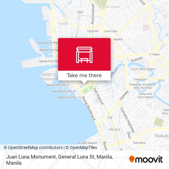 Juan Luna Monument, General Luna St, Manila map