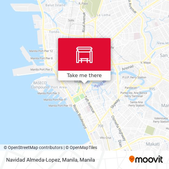Navidad Almeda-Lopez, Manila map