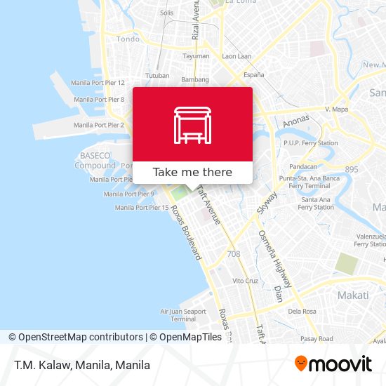 T.M. Kalaw, Manila map