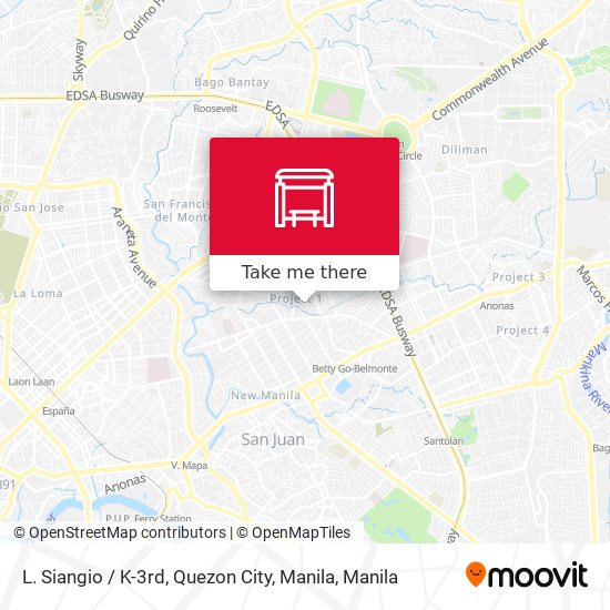 L. Siangio / K-3rd, Quezon City, Manila map