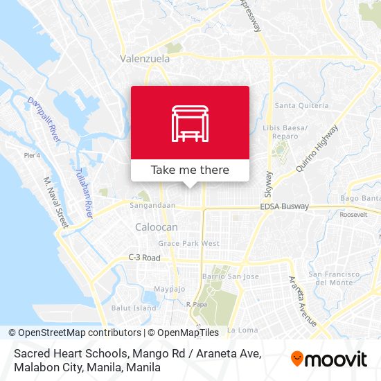 Sacred Heart Schools, Mango Rd / Araneta Ave, Malabon City, Manila map