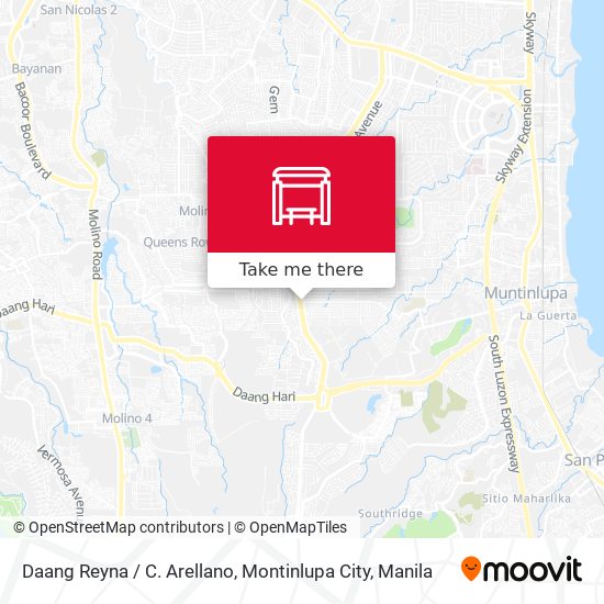 Daang Reyna / C. Arellano, Montinlupa City map