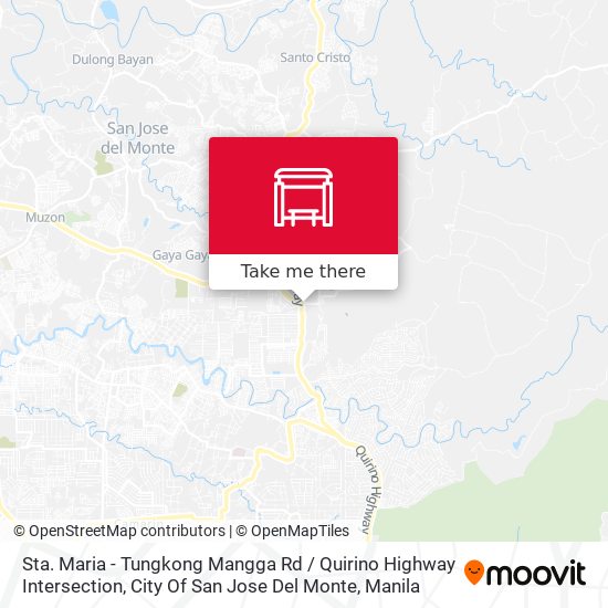 Sta. Maria - Tungkong Mangga Rd / Quirino Highway Intersection, City Of San Jose Del Monte map
