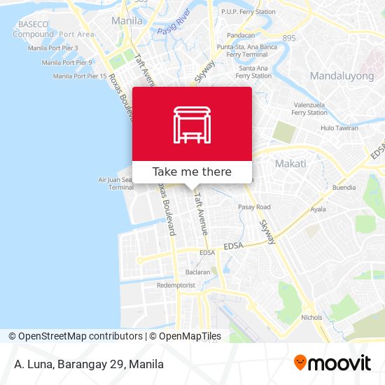 A. Luna, Barangay 29 map