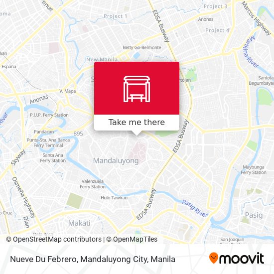 Nueve Du Febrero, Mandaluyong City map