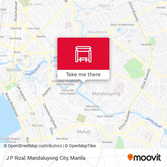 J P Rizal, Mandaluyong City map
