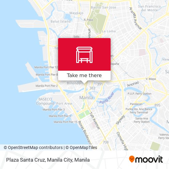 Plaza Santa Cruz, Manila City map