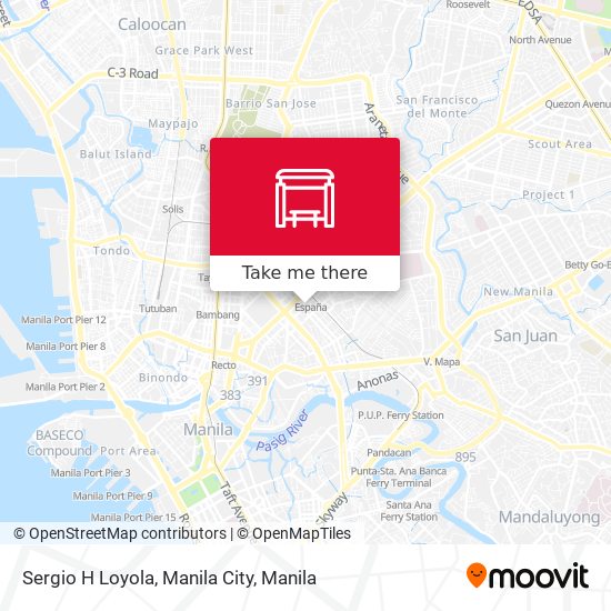 Sergio H Loyola, Manila City map