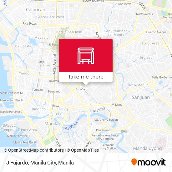 J Fajardo, Manila City map