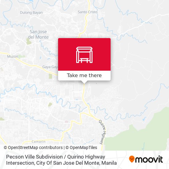 Pecson Ville Subdivision / Quirino Highway Intersection, City Of San Jose Del Monte map