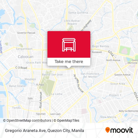 Gregorio Araneta Ave, Quezon City map