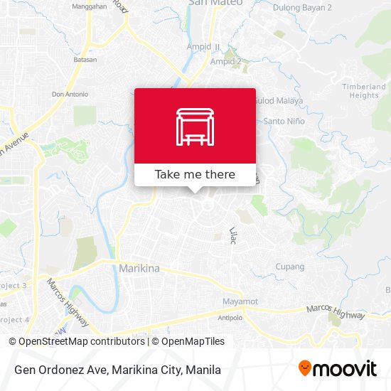 Gen Ordonez Ave, Marikina City map