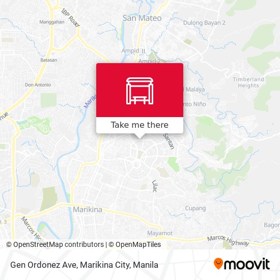 Gen Ordonez Ave, Marikina City map