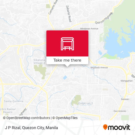 J P Rizal, Quezon City map