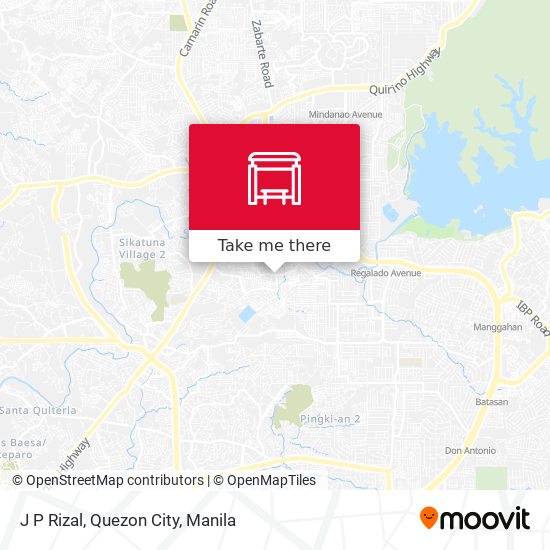 J P Rizal, Quezon City map