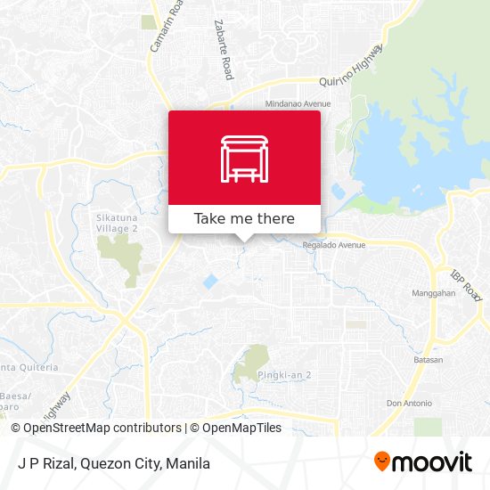 J P Rizal, Quezon City map