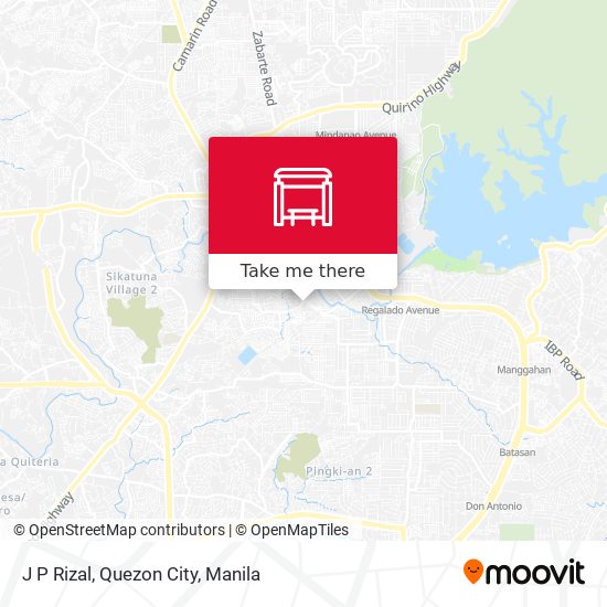 J P Rizal, Quezon City map