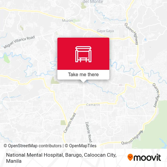 National Mental Hospital, Barugo, Caloocan City map