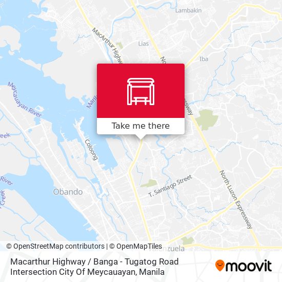 Macarthur Highway / Banga - Tugatog Road Intersection City Of Meycauayan map