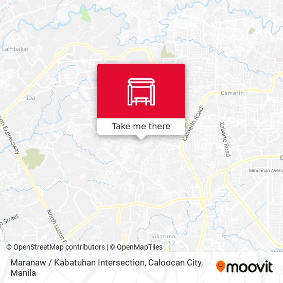 Maranaw / Kabatuhan Intersection, Caloocan City map