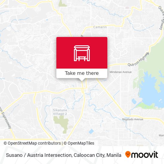 Susano / Austria Intersection, Caloocan City map