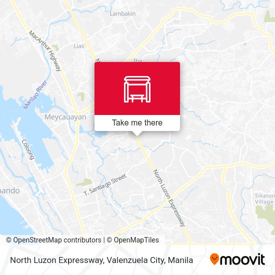 North Luzon Expressway, Valenzuela City map