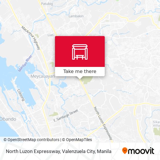 North Luzon Expressway, Valenzuela City map