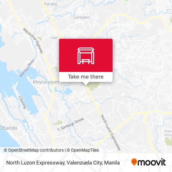 North Luzon Expressway, Valenzuela City map