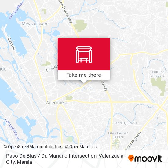 Paso De Blas / Dr. Mariano Intersection, Valenzuela City map
