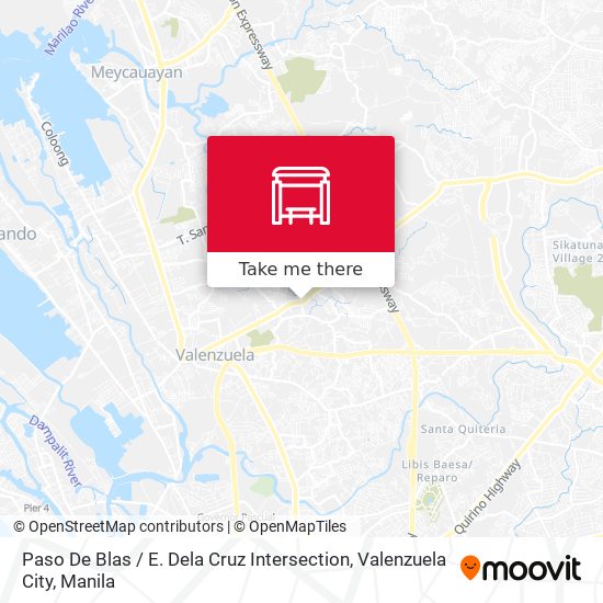 Paso De Blas / E. Dela Cruz Intersection, Valenzuela City map